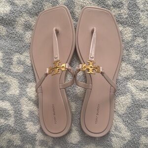 Tory Burch Blush Sandals with Gold Detail